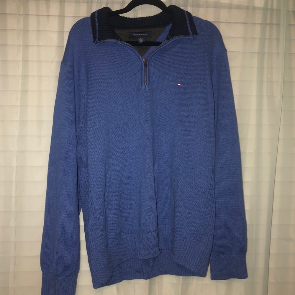 Knit Pullover Mock-neck Sweater